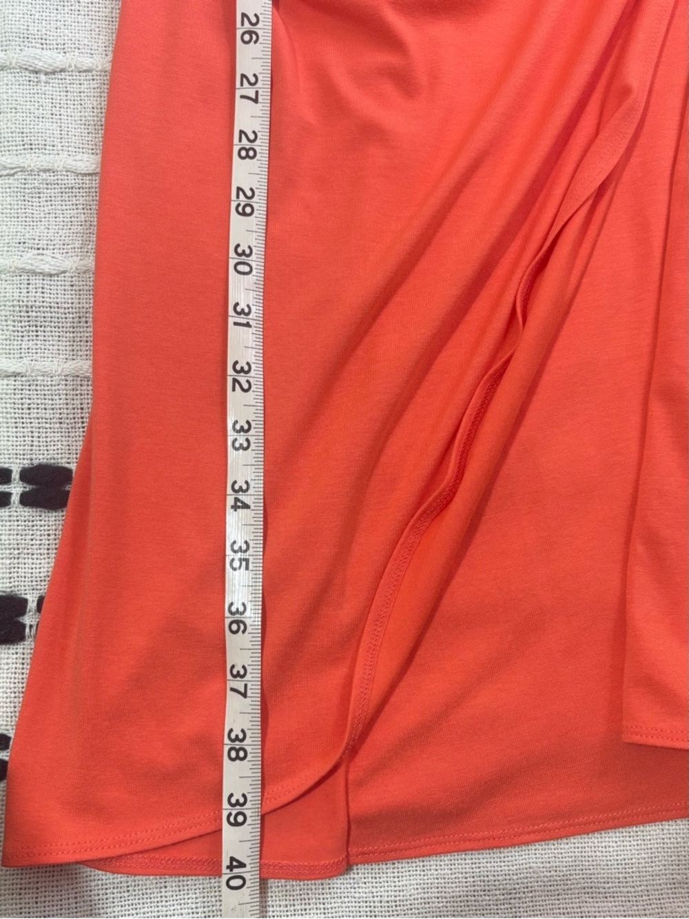 Tommy Bahama Tambour Side Gathered Faux Wrap Dress Burnt Coral Orange Size XL - Picture 9 of 9